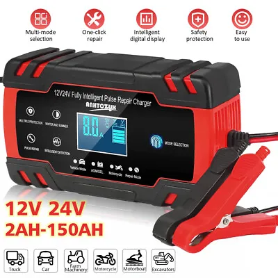 12V 24V 8A Fully Automatic Smart Car Battery Charger Maintainer Trickle • $8