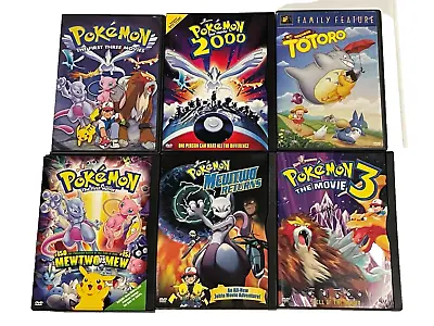 Pokémon 5 Movie DVD Lot First Four DVDs + My Neighbor Totoro + FREE US SHIPPING! • $89