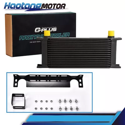 16 Row AN10 Universal Aluminum Engine Transmis​sion Oil Cooler W/ BracketShort • $56.77