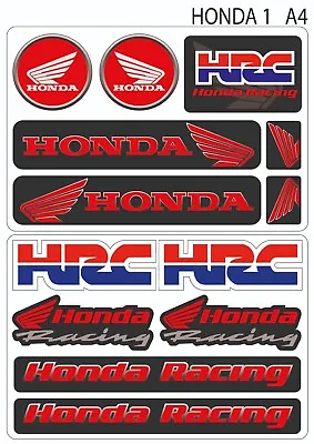 £5.68 • Buy Honda HRC Racing  Logos Sponsors Stickers Decals Graphics Emblems Motorcycle Car