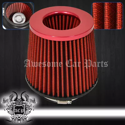 For Jeep 4  Cars Automotive SUV Truck Dry Short Ram Cold Air Intake Filter Red • $17.99