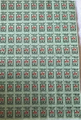 S&H Green Stamps - Sheet Of 100 Stamps (unused) • $11.25