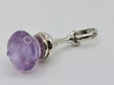 Links Of London Amethyst Russian Dome Pendant Charm Sterling Silver Vintage • £55