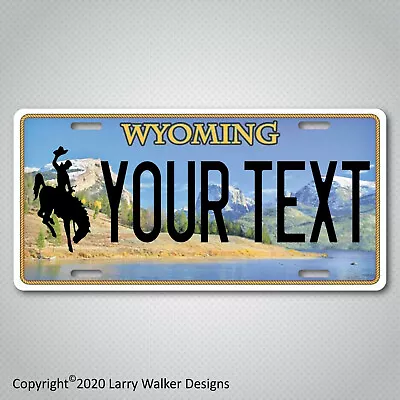 $15.83 • Buy WYOMING Personalized YOUR TEXT  Custom Aluminum Vanity License Plate Tag NEW