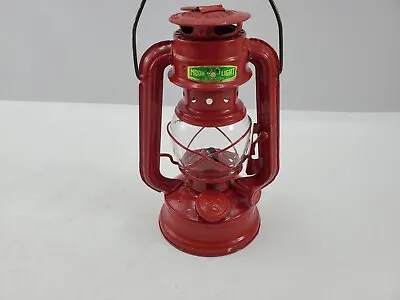 Red Paraffin Oil Lamp Lantern Hurricane Moon Light • $12.99