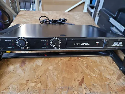 Phonic MAX500 1U Power Amplifier 2 X 90w @ 8 Ohm 2 X 120W @ 4 Ohm  DJ Disco Amp • £120