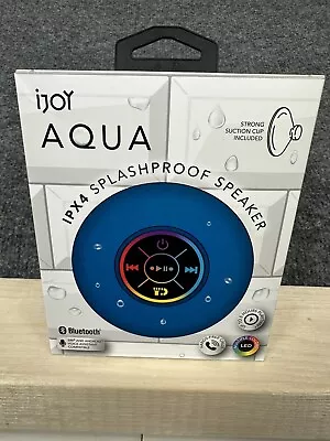 IJoy Aqua IPX4 Blue Splashproof Portable Bluetooth Led Speaker Calls NEW • $17.05