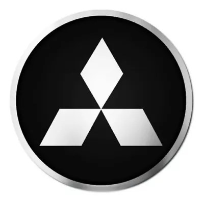 Badge Emblem Mitsubishi Logo Black Stainless Steel • $45