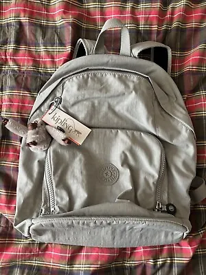 Kipling Ridge Backpack NWT Sample Grey Monkey Fob Travel Bag • $49