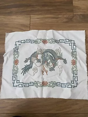£9.99 • Buy Handmade Embroidery Chinese Dragon Finished Cross Stitch