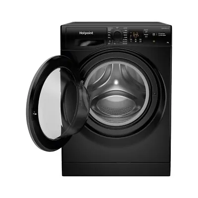 £299 • Buy Hotpoint Black 8KG 1600 Spin Washing Machine NSWM863CBSN