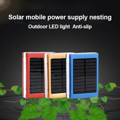 $14.09 • Buy Solar Power Bank Dual USB Backup Portable Mobile Phone Charger External Battery