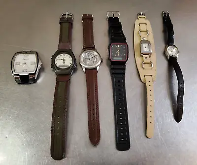 Watch Lot Of 6: Caravelle Casio Fossil Kenneth Cole Timex Gruen Precision • $26