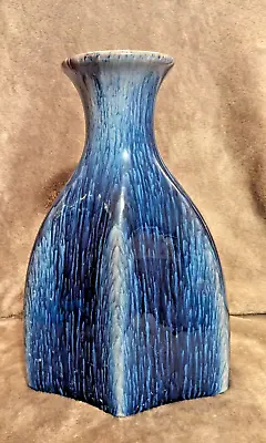 Cobalt Blue Ceramic Drip Glaze Stoneware Vase Elegant Expressions 10  • $16