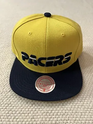 Mitchell & Ness Indiana Pacers Two Tone DNA Retro Adjustable Snapback Cap Hat • $29.99