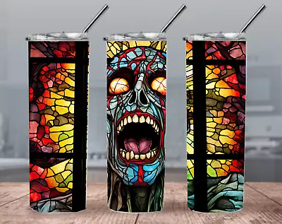 Tumbler | Zombie Stained Glass Travel Mug | Double Insulated | Free Ship • $22