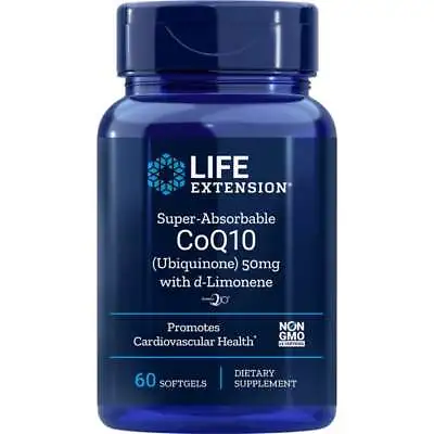 Life Extension Super Absorbable Coq10 (Ubiquinone) With D-Limonene • $19.50