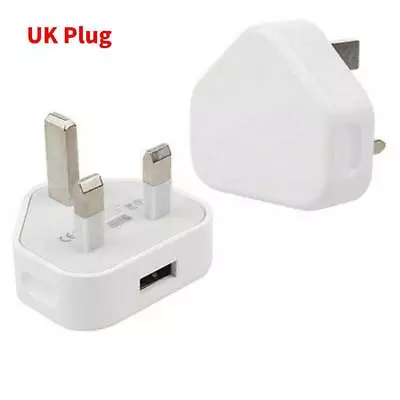 Universal 5V 1A Travel Wall Charger Portable UK Plug 3 Pin USB Power Adapter New • £2.27