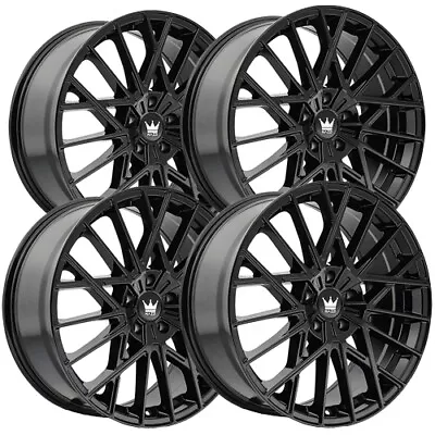 (Set Of 4) Mazzi 378 Jinx 20x8.5 5x120 +38mm Gloss Black Wheels Rims 20  Inch • $835.96