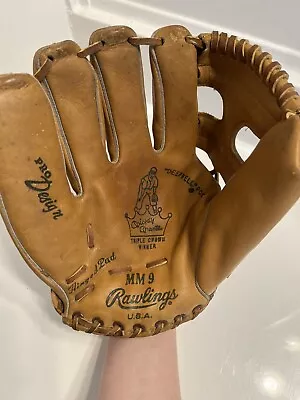 Mickey Mantle HOF New York Yankees Rawlings MM9 Triple Crown Glove 1960s Vintage • $170