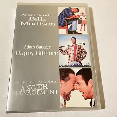 $10 • Buy Adam Sandler 3 Movie DVD Set: Billy Madison, Happy Gilmore, Anger Management