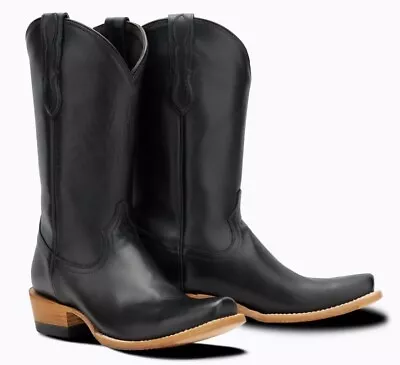 NEW Lane Capitan Mens Black Cowboy Boots NASHVILLE 9EE Cutter Toe Western Wear • $135