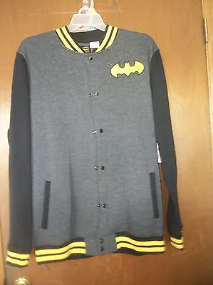 $19 • Buy DC Comics Batman Button Letterman Jacket NWT Large Or XL  VHTF