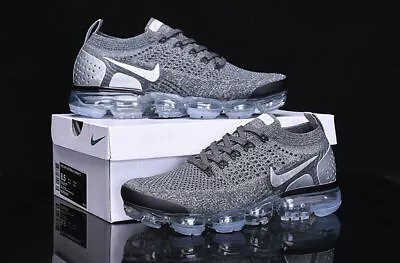 US 7-11 DS NEW Nike Air Vapormax Flyknit 2 Grey Men's Sneakers Running Shoes • $154.68