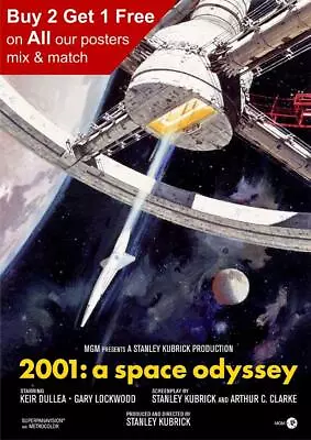 2001 A Space Odyssey 1968 Movie Poster A5 A4 A3 A2 A1 • £15.99