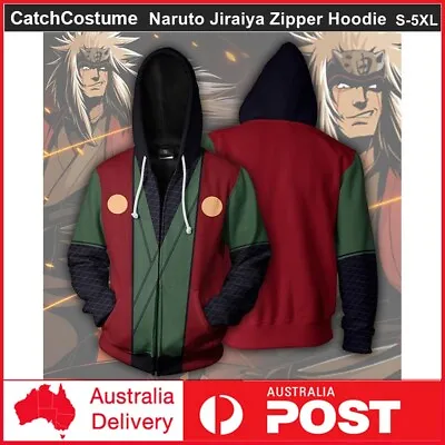 Naruto Jiraiya Zip Up Hoodie Men Women Cosplay Sweatshirts Casual Jacket Coat • $38.99