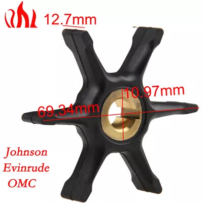 Outboard Water Pump Impeller For Evinrude Johnson OMC 3/4/5/5.5/6HP Motor 277181 • $9.89