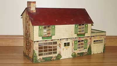 Vintage MARX WALT DISNEY PRODUCTIONS USA Tin Metal 2-Story Colonial Doll House • $44