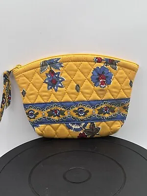 VERA BRADLEY Small 8''X6'' Cosmetic Bag FRENCH YELLOW Retired Rare Vintage • $13.99