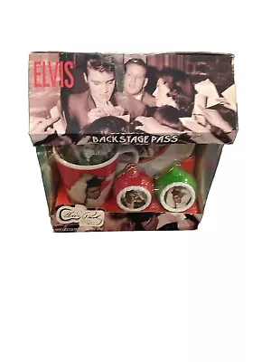 Elvis Presley Back Stage Pass CHRISTMAS Mug Plate Ornament Cocoa Gift Set  • $5