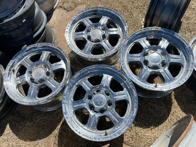 $525 • Buy (4) Set 17” V- Tec Chrome 6 Lug Wheels Rims Gmc Chevrolet 1500 Sierra Silverado