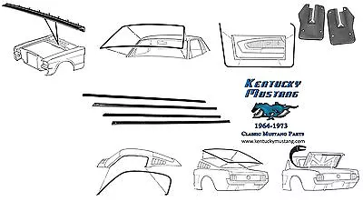 Mustang Weatherstrip Kit With Windowfelts Fastback 1964 1965 1966 • $221.95