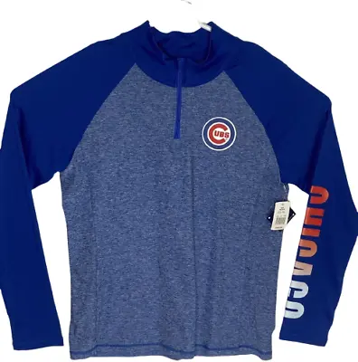 Chicago Cubs MLB Genuine Merchandise M Long Sleeve Men's  Half Zip Shirt NEW • $32.99