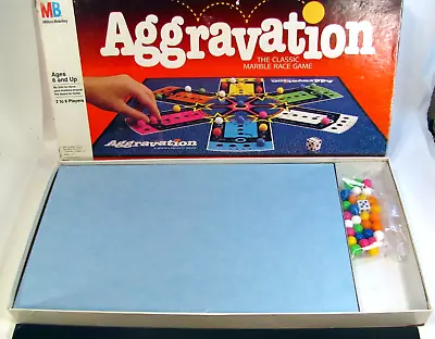 Vintage Aggravation 1989 The Classic Marble Race Game Milton Bradley Complete • $12.95