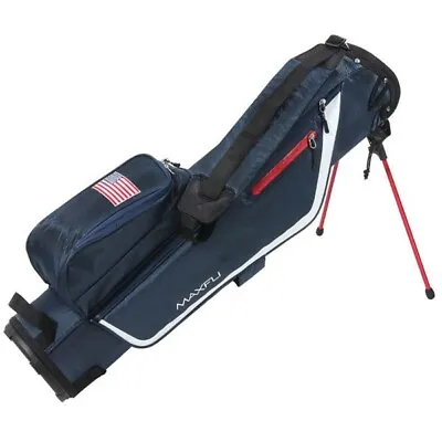 Maxfli 2022 Sunday Stand Bag RED/WHITE/BLUE Or USA NAVY FLAG Single Carry Straps • $119.99