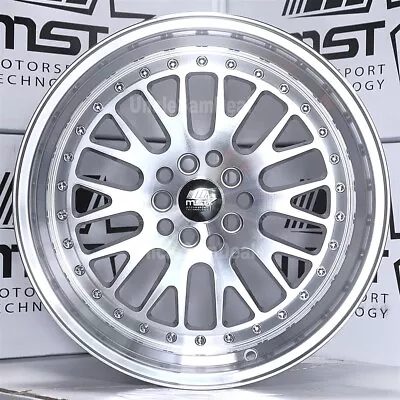 $748.60 • Buy 17  17x9 5x100/114.3 +20 MST MT10 MACHINE FACE SILVER MESH LIP W/ RIVETS WHEELS