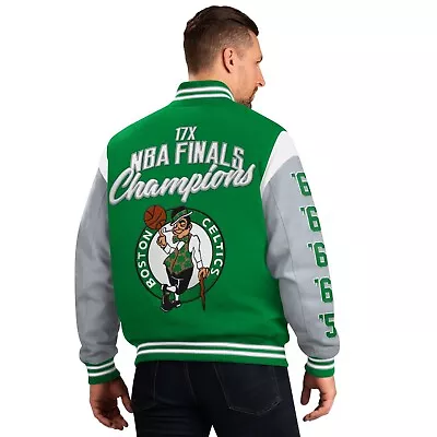 Boston Celtics 17 Time Finals Champions Franchise Commemortive Jacket- Green • $149.99