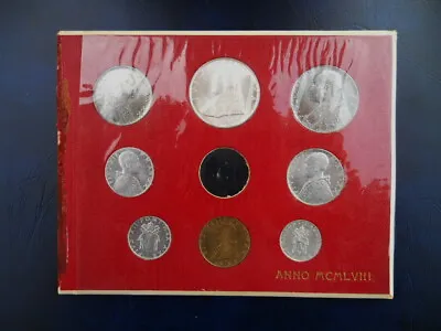 1958 Vatican Italy Rare Official Set Coins (no Gold) UNC GEM Pius XII • $79.99