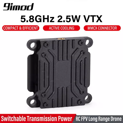 9IMOD 5.8GHz 2.5W 48CH FPV VTX Video Transmitter With CNC Shell For RC FPV Drone • $54