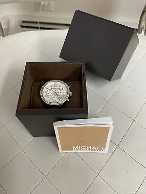 Michael Kors Glam Women's 40mm Watch MK-5776 Stainless Steel White Dial • $42