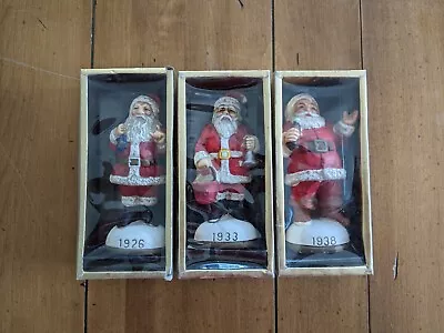 VTG Lot Of 3 *MEMORIES OF SANTA* Christmas Ornaments Ceramic Figurines USED  • $29.99