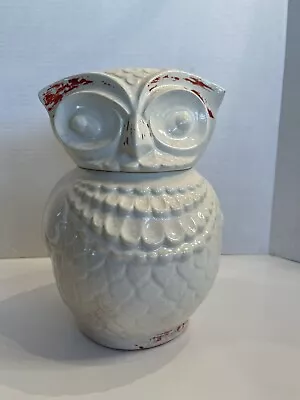 McCoy 1940's American Bisque Owl Cookie Jar-Flaw On Horn • $25