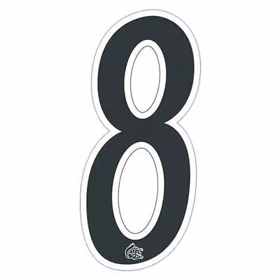 Mongoose Plate Numbers #8 Black W/ White Outline • $7.50