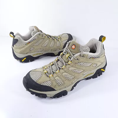 Merrell Womens Moab Ventilator Taupe Continuum Vibram Hiking Trail Shoes Sz 8.5 • $34.99