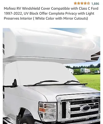 Mofeez RV Windshield Cover Compatible With Class C Ford 1997-2021 UV Block • $42.99