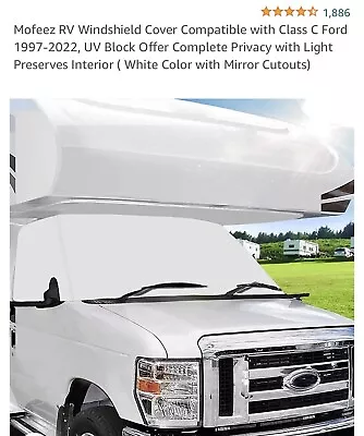 $42.99 • Buy Mofeez RV Windshield Cover Compatible With Class C Ford 1997-2021 UV Block